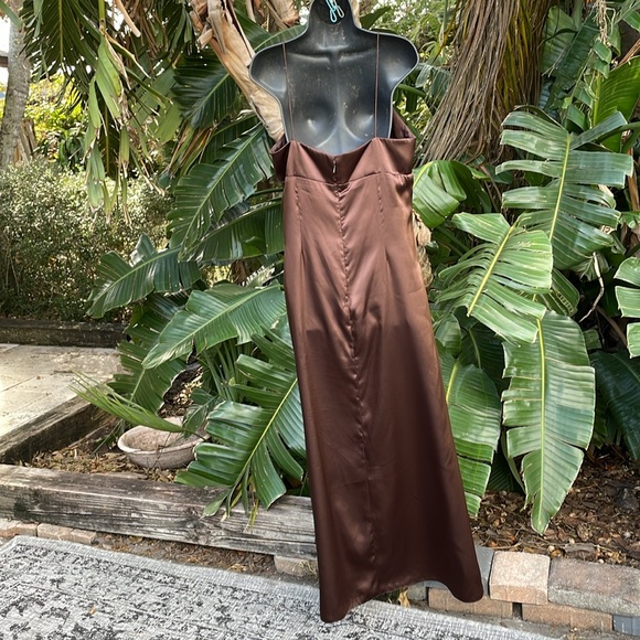 Alfred Angelo asymmetric satin slip dress - Picture 5 of 8